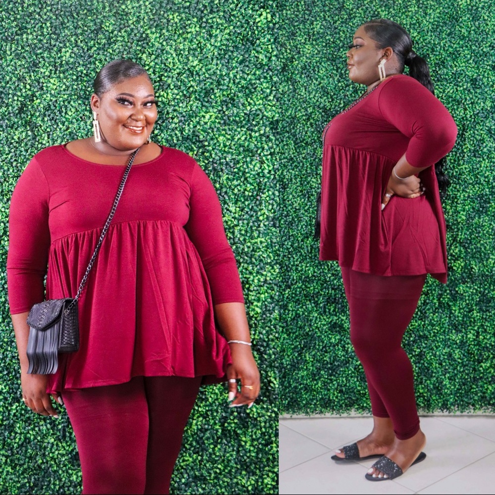 Leggings Set - Burgundy ❤️